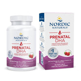 Front view of Nordic Naturals Prenatal DHA Strawberry bottle