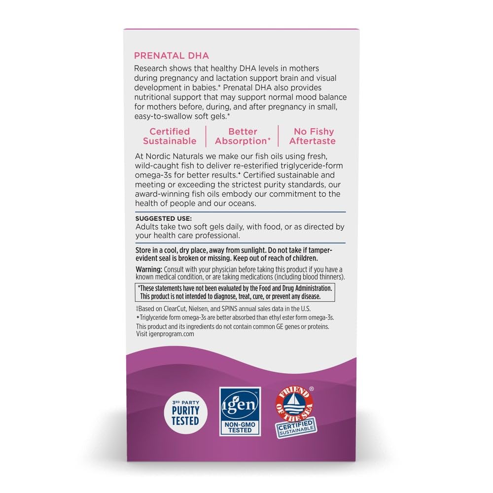 Unflavored Prenatal DHA 90 soft gels in bottle