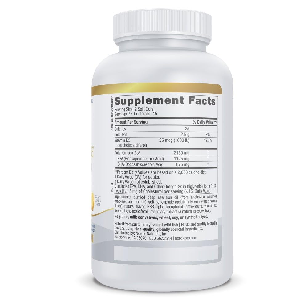 ProOmega 2000-D lemon flavor label on bottle