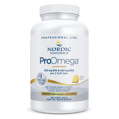 Nordic Naturals ProOmega Lemon Flavor bottle and label