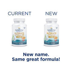 Nordic Naturals Ultimate Omega 2x Teen strawberry flavor label graphic on packaging.