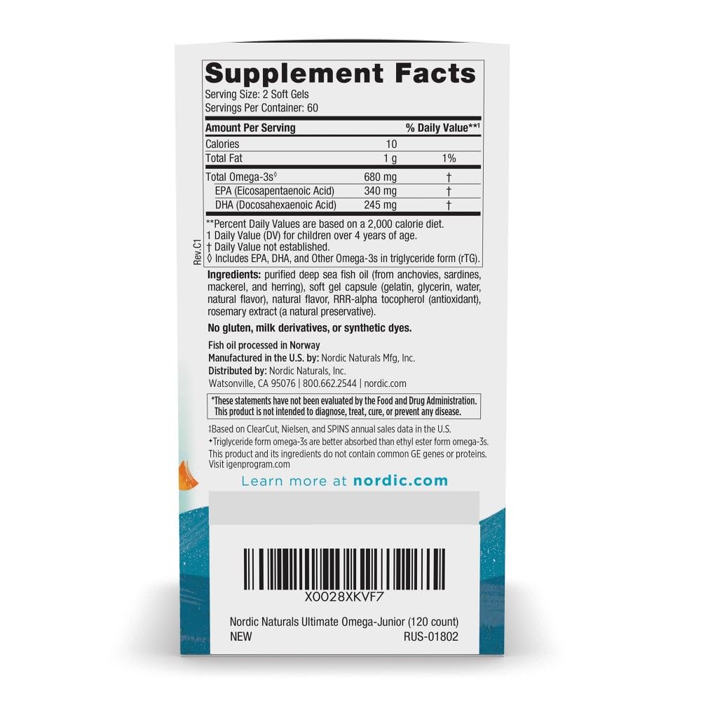 Pouring Nordic Naturals Ultimate Omega Jr. strawberry mini soft gels for easy administration