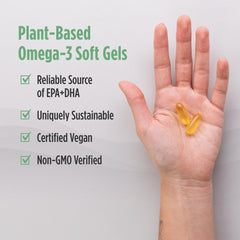 Sustainability graphic for algae-based omega-3