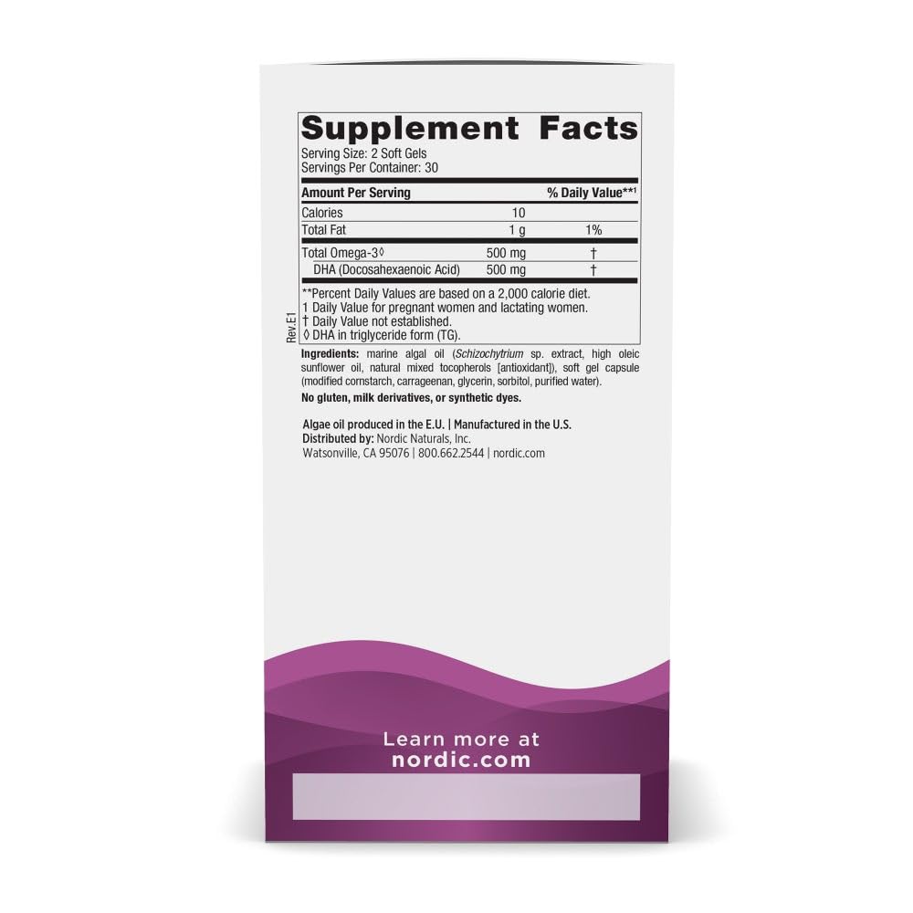 60 vegan Prenatal DHA soft gels in bottle