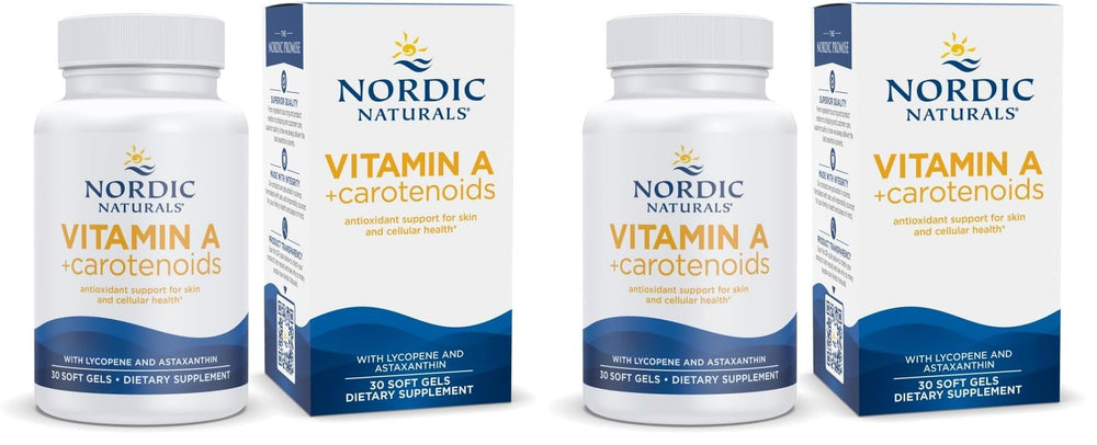 Bottle label: Nordic Naturals Vitamin A + Carotenoids, Unflavored