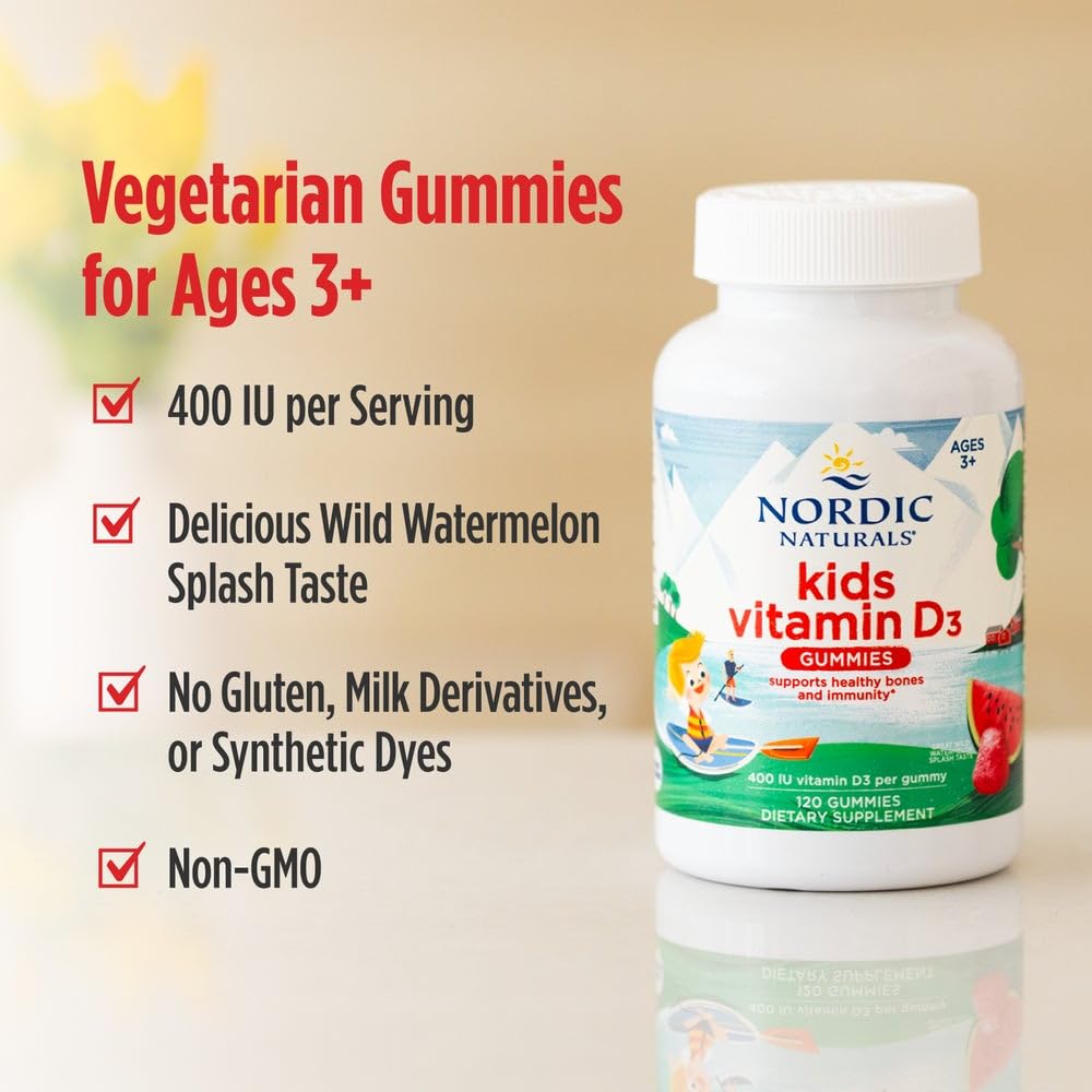 Ingredient and allergen panel for Vitamin D3 Gummies Kids