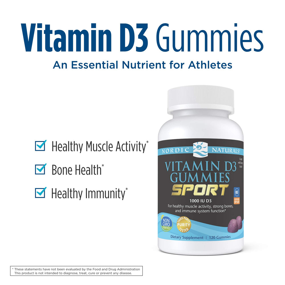 NSF Certified for Sport badge on Vitamin D3 Gummies Sport