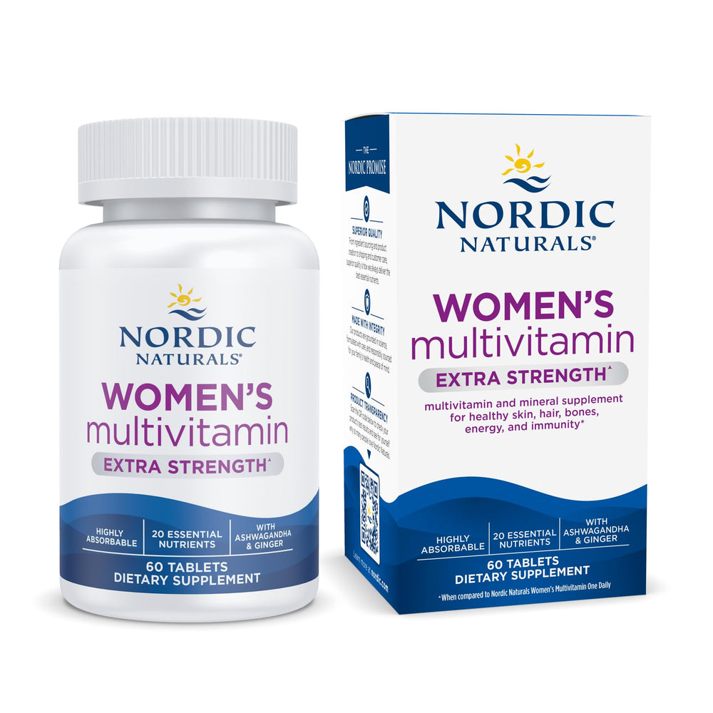 Nordic Naturals Women’s Multivitamin Extra Strength bottle and label