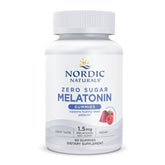 Front view of Nordic Naturals Zero Sugar Melatonin Gummies Raspberry bottle