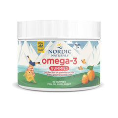 Nordic Naturals Omega-3 Gummies Tangerine bottle and gummies