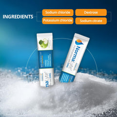 NormaLyte Apple packaging close-up showing electrolyte content.