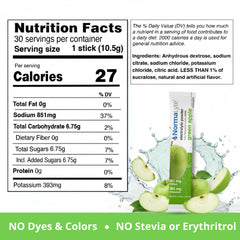 NormaLyte Apple powder dissolving into water for quick hydration preparation.