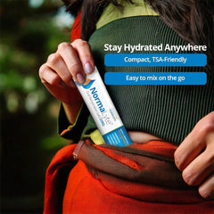 NormaLyte Apple store shelf display emphasizing clinically studied hydration.