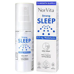 NorVita Melatonin Sleep Spray bottle and sprayer close-up