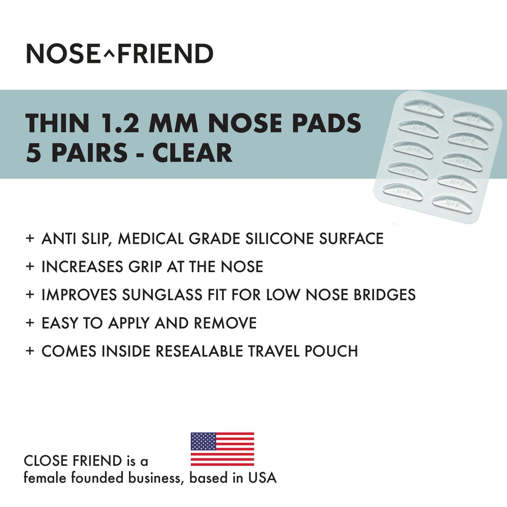 Nose pads applied to glasses bridge area
