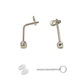 Metal eyeglasses nose pad arm close-up