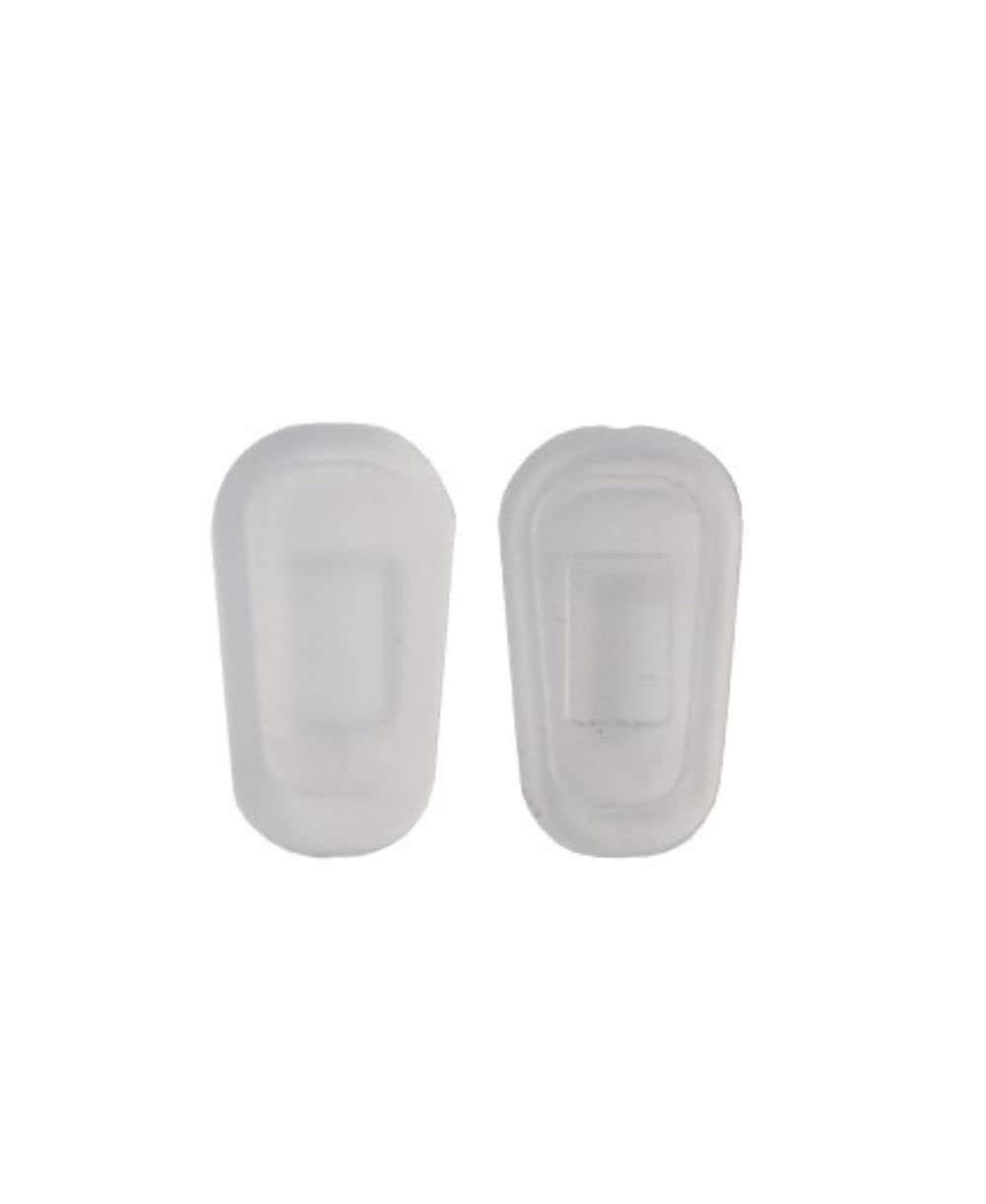 Clear silicone nose pad covers for 18mm nose pads on eyeglasses