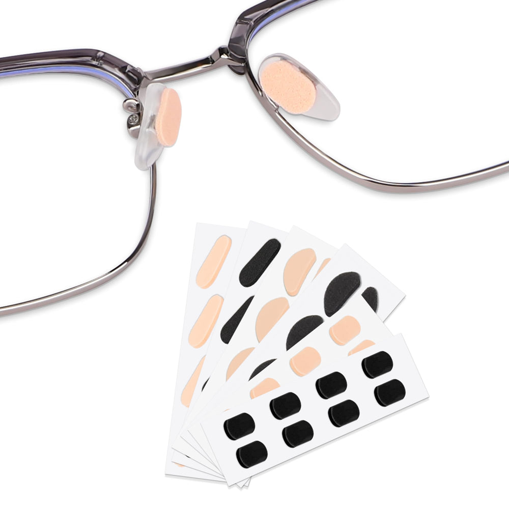 Soft foam nose pads in black for eyeglasses