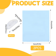 Close-up of D-shaped ergonomic nose pads design