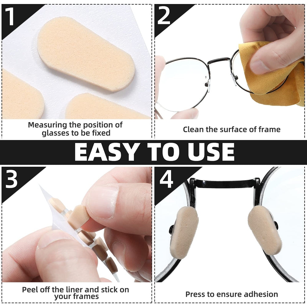 Nose pad shapes: oval, half-moon, and drop-shaped