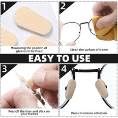 Nose pad shapes: oval, half-moon, and drop-shaped