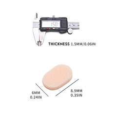 Eyeglasses with foam nose pads and cleaning cloth