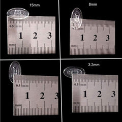 Push-in nose pad for eyeglasses 15mm