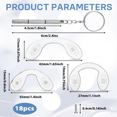 Three sizes: large, medium, small nose pads