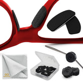Black silicone eyeglass nose pad – 1mm x 7mm x 16mm, pack of 6 pairs