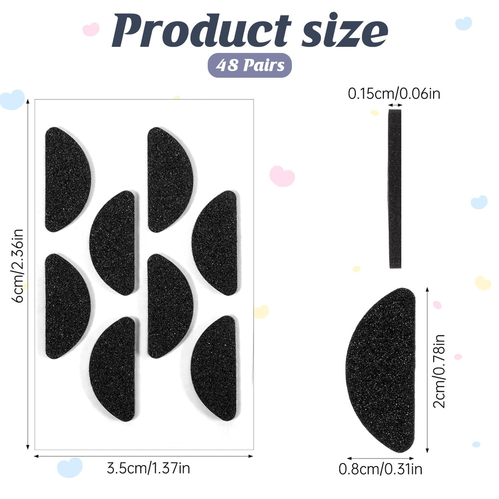 Pack of 48 pairs nose pads (12 sheets) for glasses