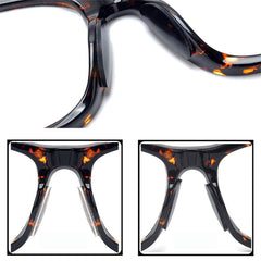 Black silicone eyeglass nose pads with strong adhesive
