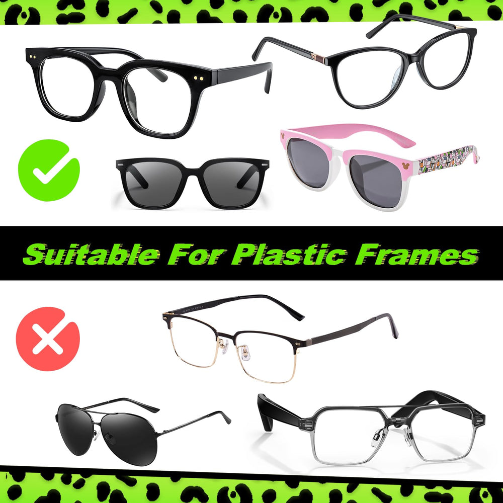 Universal-fit silicone nose pads for various glasses styles