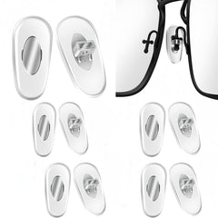 5-pair silver plug-in nose pads compatible with RB3549 and similar frames