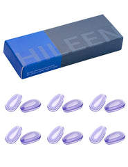 Purple color nose pads shown on Oakley style sunglasses