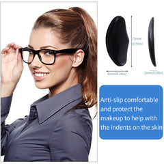 Close-up of pea-shaped silicone nose pad size 1.5 x 0.6 cm