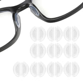 10 pair package of clear silicone eyeglass nose pads