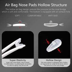 Air chamber nose pad design with relief