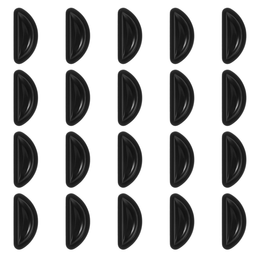 Close-up of black silicone eyeglass nose pads
