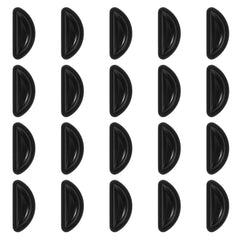 Close-up of black silicone eyeglass nose pads