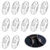 Clear silicone eyeglass nose pads – front view (12-pack)