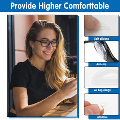 Soft and comfortable nose pads reducing glasses slipping
