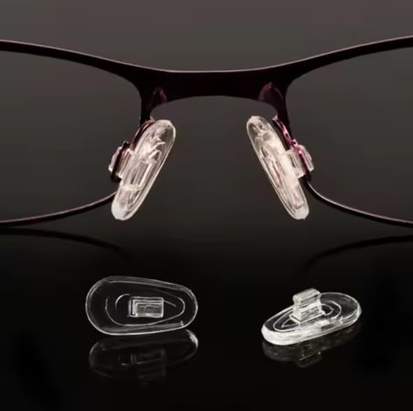 Air chamber cushion nose pads for eyewear - 4 pairs, on-frame