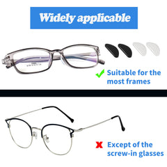 Clear and black nose pads options for frames