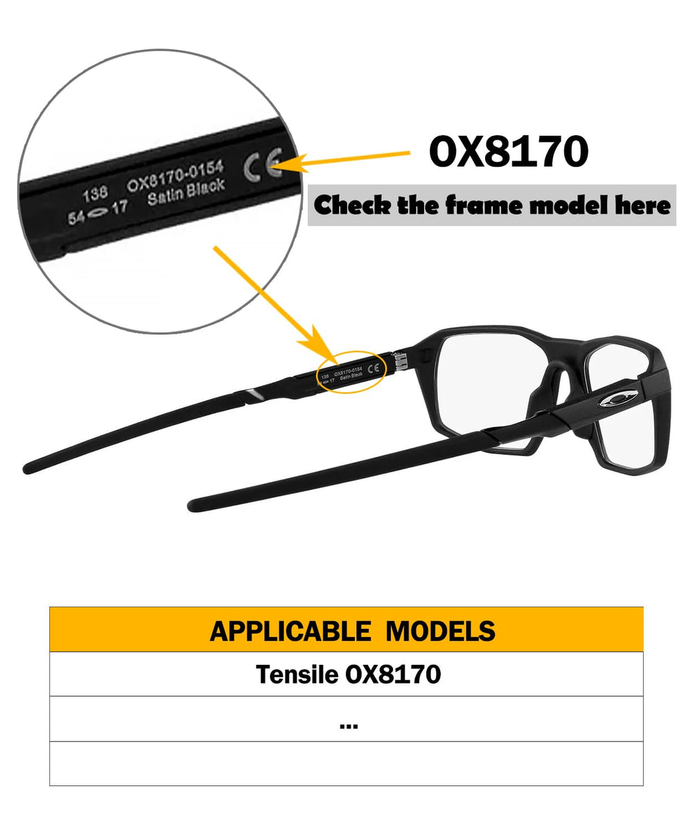 Combo set of regular and thicker nose pads for Oakley Tensile OX8170