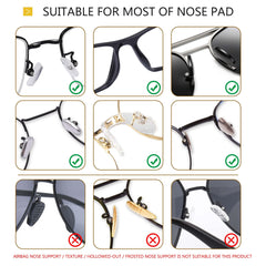 D-shaped black sponge nose pads – anti-slip