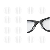 Clear silicone nose pads for eyeglasses - front view
