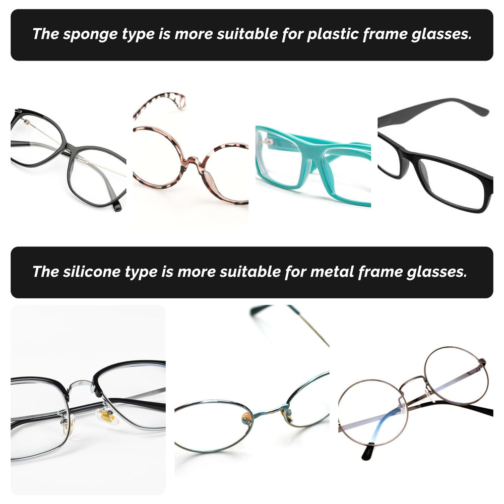 Oval-shaped nose pads 10x6 mm for eyewear