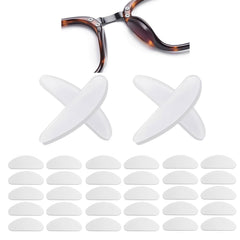 Clear silicone adhesive nose pads for glasses, 0.75 inch size