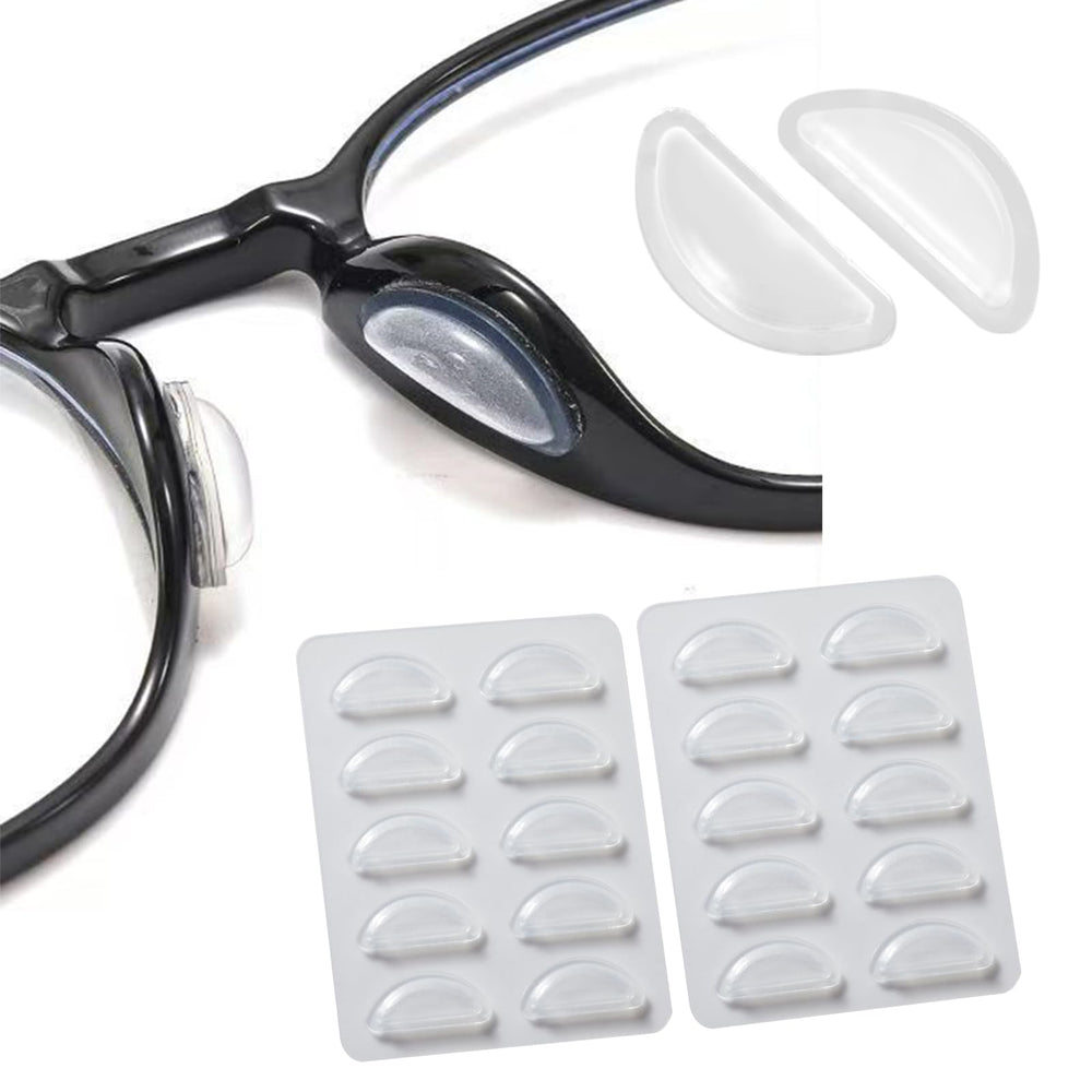 Air chamber nose pads for glasses in clear color