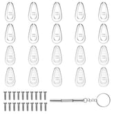Clear silicone nose pads replacement set for glasses